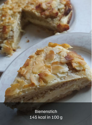 Bienenstich (Kuchen) 145 kcal in 100 g