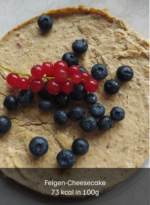 Feigen Cheesecake 73 kcal in 100 g