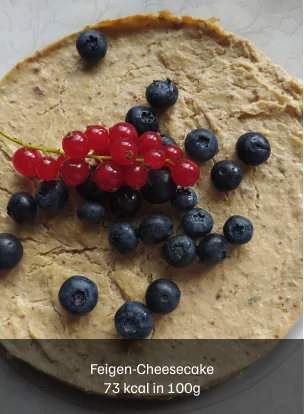 Feigen Cheesecake 73 kcal in 100 g